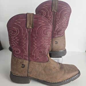 Durango Kids Western Boots - Brown and Purple